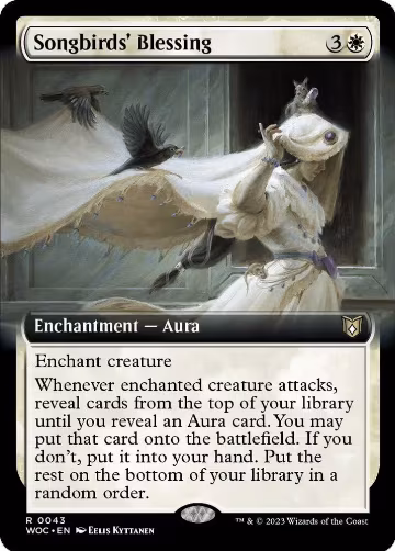 Songbirds' Blessing (Extended Art) (43), Commander: Wilds of Eldraine — Magic card price