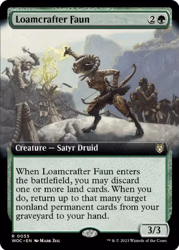 Loamcrafter Faun (Extended Art) (55), Commander: Wilds of Eldraine — Magic card price
