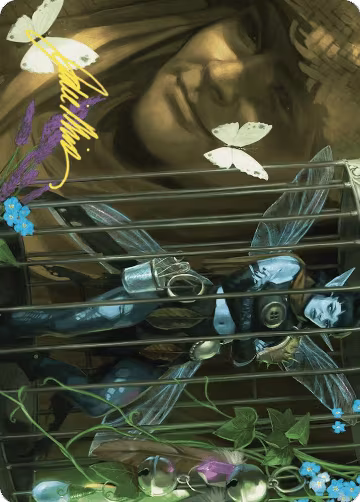 Cooped Up Art Card (Gold-Stamped Signature) (1), Art Series: Wilds of Eldraine — Magic card price