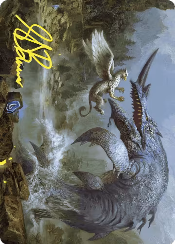 Horned Loch-Whale Art Card (Gold-Stamped Signature) (6), Art Series: Wilds of Eldraine — Magic card price