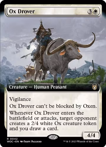 Ox Drover (Extended Art) (42), Commander: Wilds of Eldraine — Magic card price