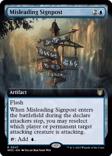 Misleading Signpost (Extended Art) (47), Commander: Wilds of Eldraine — Magic card price