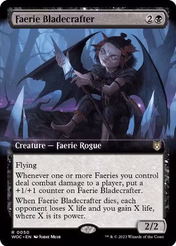 Faerie Bladecrafter (Extended Art) (50), Commander: Wilds of Eldraine — Magic card price
