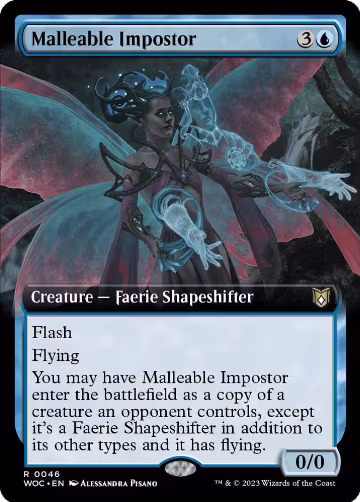Malleable Impostor (Extended Art) (46), Commander: Wilds of Eldraine — Magic card price