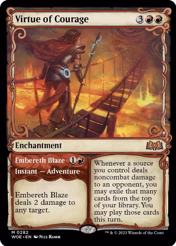 Virtue of Courage (Showcase) (282), Wilds of Eldraine — Magic card price
