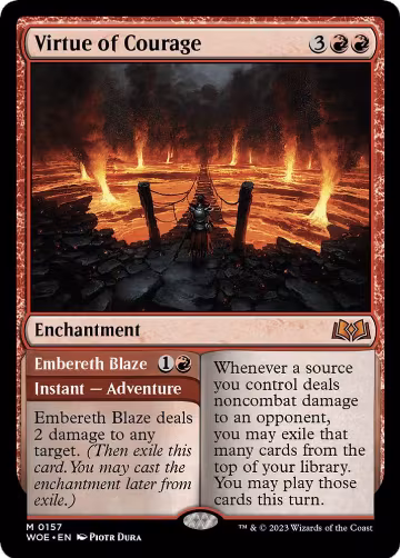 Virtue of Courage (157), Wilds of Eldraine — Magic card price
