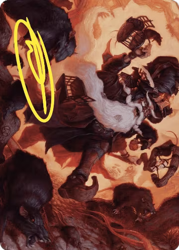 Tattered Ratter Art Card (Gold-Stamped Signature) (20), Art Series: Wilds of Eldraine — Magic card price