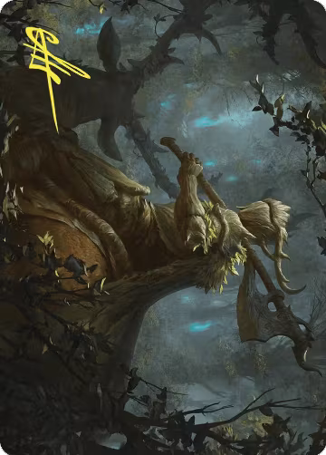 Verdant Outrider Art Card (Gold-Stamped Signature) (28), Art Series: Wilds of Eldraine — Magic card price