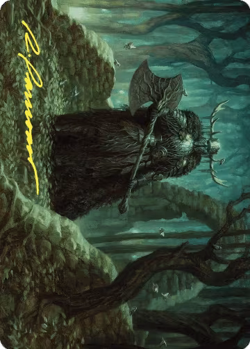 Mosswood Dreadknight Art Card (Gold-Stamped Signature) (40), Art Series: Wilds of Eldraine — Magic card price