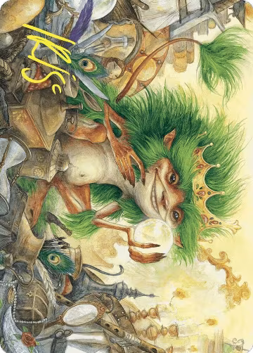 Knickknack Ouphe Art Card (Gold-Stamped Signature) (50), Art Series: Wilds of Eldraine — Magic card price