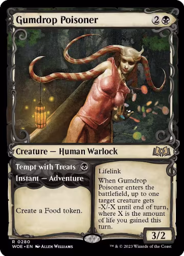 Gumdrop Poisoner (Showcase) (280), Wilds of Eldraine — Magic card price