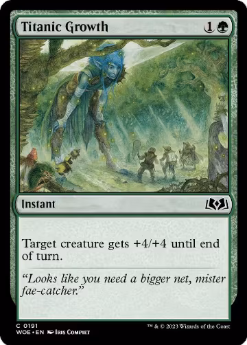 Titanic Growth (191), Wilds of Eldraine — Magic card price