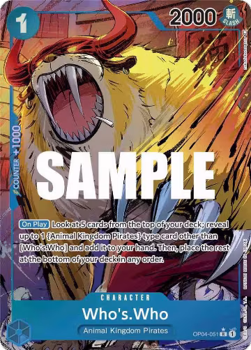 Who's.Who (Alternate Art) (OP04-051), Kingdoms of Intrigue — One Piece card price