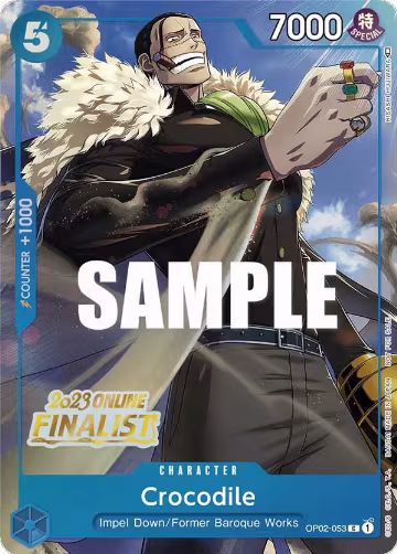 Crocodile (Online Regional 2023) [Finalist] (OP02-053), One Piece Promotion Cards — One Piece card price