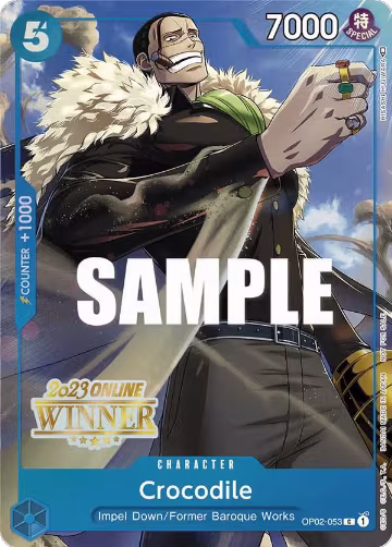 Crocodile (Online Regional 2023) [Winner] (OP02-053), One Piece Promotion Cards — One Piece card price