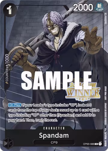 Spandam (Online Regional 2023) [Winner] (OP03-086), One Piece Promotion Cards — One Piece card price