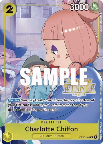 Charlotte Chiffon (Online Regional 2023) [Winner] (OP03-109), One Piece Promotion Cards — One Piece card price