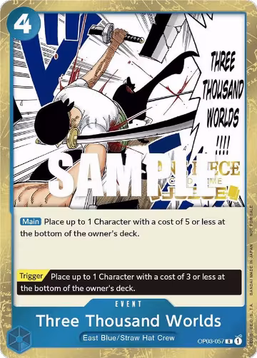 Three Thousand Worlds (Judge Pack Vol. 2) (OP03-057), One Piece Promotion Cards — One Piece card price
