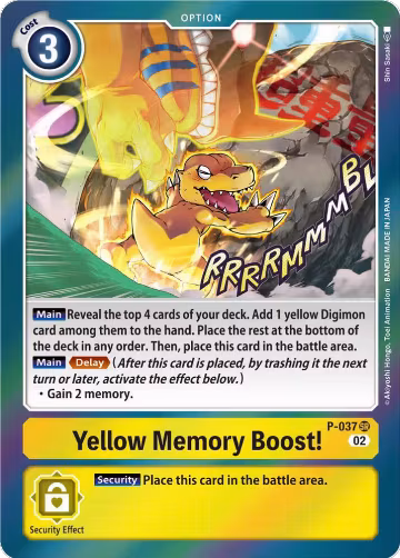 Yellow Memory Boost! (Resurgence Booster Reprint) (P-037 SR), Resurgence Booster — Digimon card price