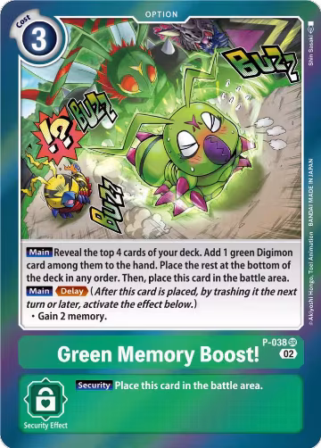 Green Memory Boost! (Resurgence Booster Reprint) (P-038 SR), Resurgence Booster — Digimon card price