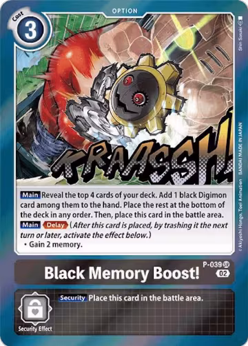 Black Memory Boost! (Resurgence Booster Reprint) (P-039 SR), Resurgence Booster — Digimon card price