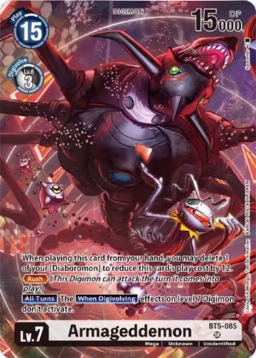Armageddemon (Tamer Goods Set Diaboromon) (BT5-085 SR), Battle of Omni — Digimon card price
