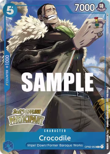 Crocodile (Offline Regional 2023) [Participant] (OP02-053), One Piece Promotion Cards — One Piece card price