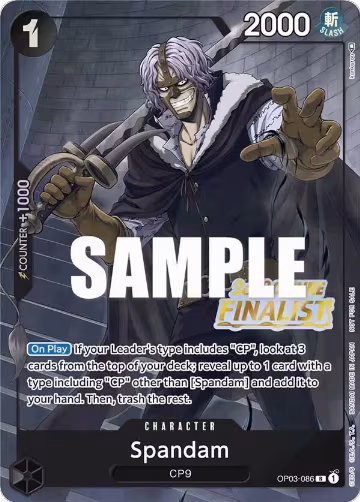 Spandam (Offline Regional 2023) [Finalist] (OP03-086), One Piece Promotion Cards — One Piece card price