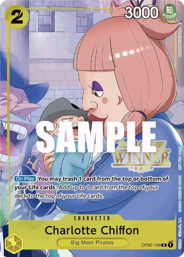 Charlotte Chiffon (Offline Regional 2023) [Winner] (OP03-109), One Piece Promotion Cards — One Piece card price