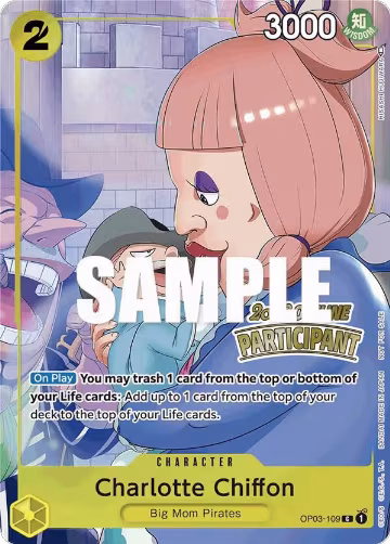 Charlotte Chiffon (Offline Regional 2023) [Participant] (OP03-109), One Piece Promotion Cards — One Piece card price
