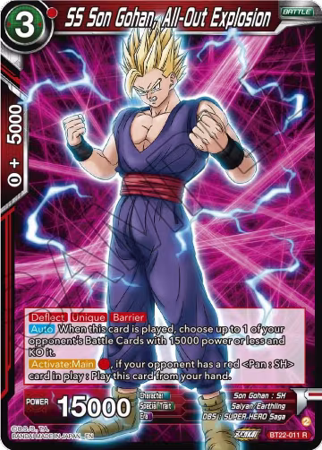 SS Son Gohan, All-Out Explosion (BT22-011), Critical Blow — DB Super card price