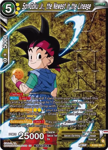 Son Goku Jr., the Newest in the Lineage (Winner-Stamped) (Zenkai Series Tournament Pack Vol.5) (P-531), Tournament Promotion Cards — DB Super card price