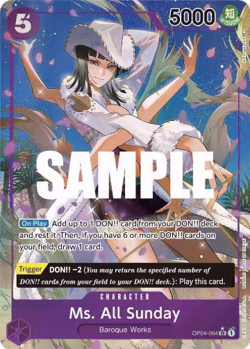 Ms. All Sunday (Alternate Art) (OP04-064), Kingdoms of Intrigue — One Piece card price