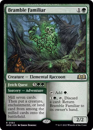 Bramble Familiar (164), Promo Pack: Wilds of Eldraine — Magic card price