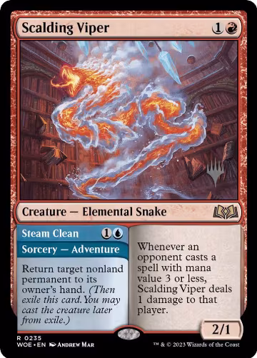 Scalding Viper (235), Promo Pack: Wilds of Eldraine — Magic card price