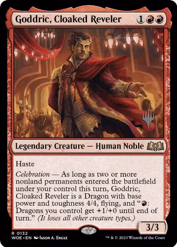 Goddric, Cloaked Reveler (132), Promo Pack: Wilds of Eldraine — Magic card price
