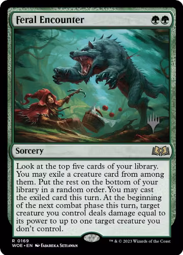 Feral Encounter (169), Promo Pack: Wilds of Eldraine — Magic card price
