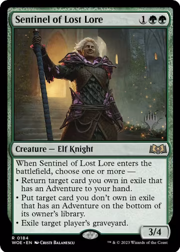 Sentinel of Lost Lore (184), Promo Pack: Wilds of Eldraine — Magic card price