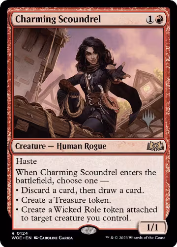 Charming Scoundrel (124), Promo Pack: Wilds of Eldraine — Magic card price
