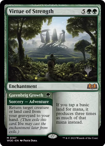 Virtue of Strength (197), Promo Pack: Wilds of Eldraine — Magic card price