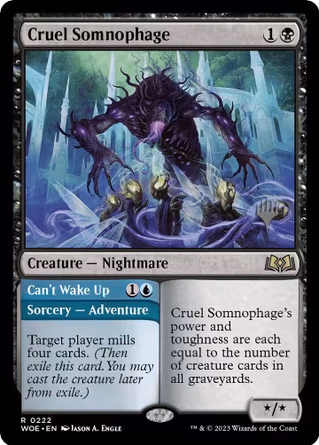 Cruel Somnophage (222), Promo Pack: Wilds of Eldraine — Magic card price