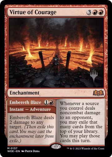 Virtue of Courage (157), Promo Pack: Wilds of Eldraine — Magic card price