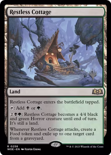 Restless Cottage (258), Promo Pack: Wilds of Eldraine — Magic card price
