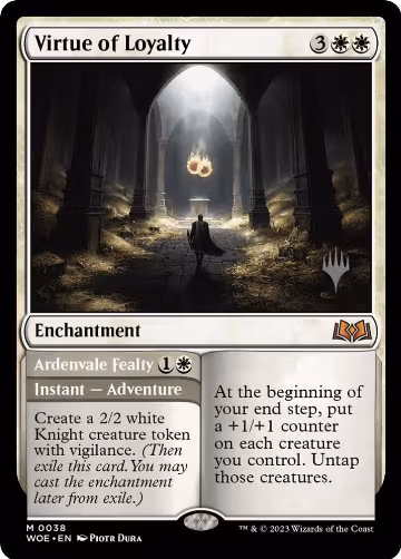Virtue of Loyalty (38), Promo Pack: Wilds of Eldraine — Magic card price