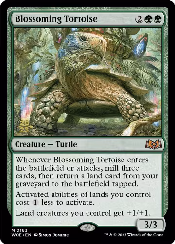 Blossoming Tortoise (163), Prerelease Cards — Magic card price