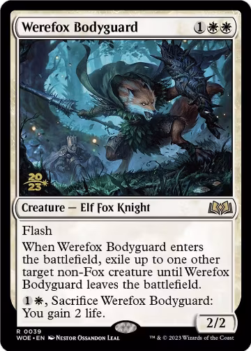 Werefox Bodyguard (39), Prerelease Cards — Magic card price