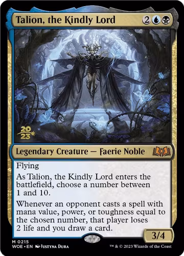 Talion, the Kindly Lord (215), Prerelease Cards — Magic card price