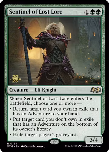 Sentinel of Lost Lore (184), Prerelease Cards — Magic card price
