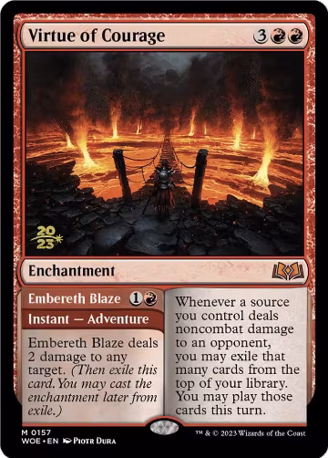 Virtue of Courage (157), Prerelease Cards — Magic card price