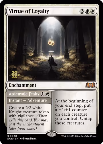 Virtue of Loyalty (38), Prerelease Cards — Magic card price